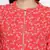 Sharp red printed women bomber jacket
