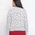 Qalazic white floral print women bomber jacket