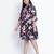 Chic blee muticolor forallic plus size tie knot dress