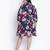 Chic blee muticolor forallic plus size tie knot dress