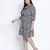 Abanic floric plus size tie knot dress