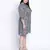 Abanic floric plus size tie knot dress