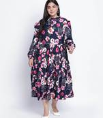 Party hep floral print plus size wpomen dress