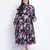 Party hep floral print plus size wpomen dress