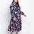 Party hep floral print plus size wpomen dress