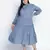 Sea shore aqua blue plus size dress