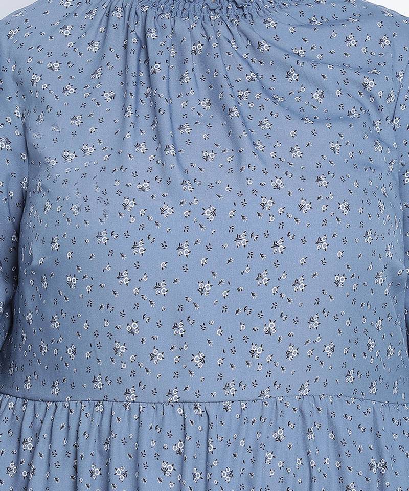 Sea shore aqua blue plus size dress