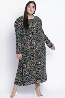 Gazzing multicolor animal printed plus size dress
