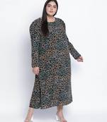 Gazzing multicolor animal printed plus size dress