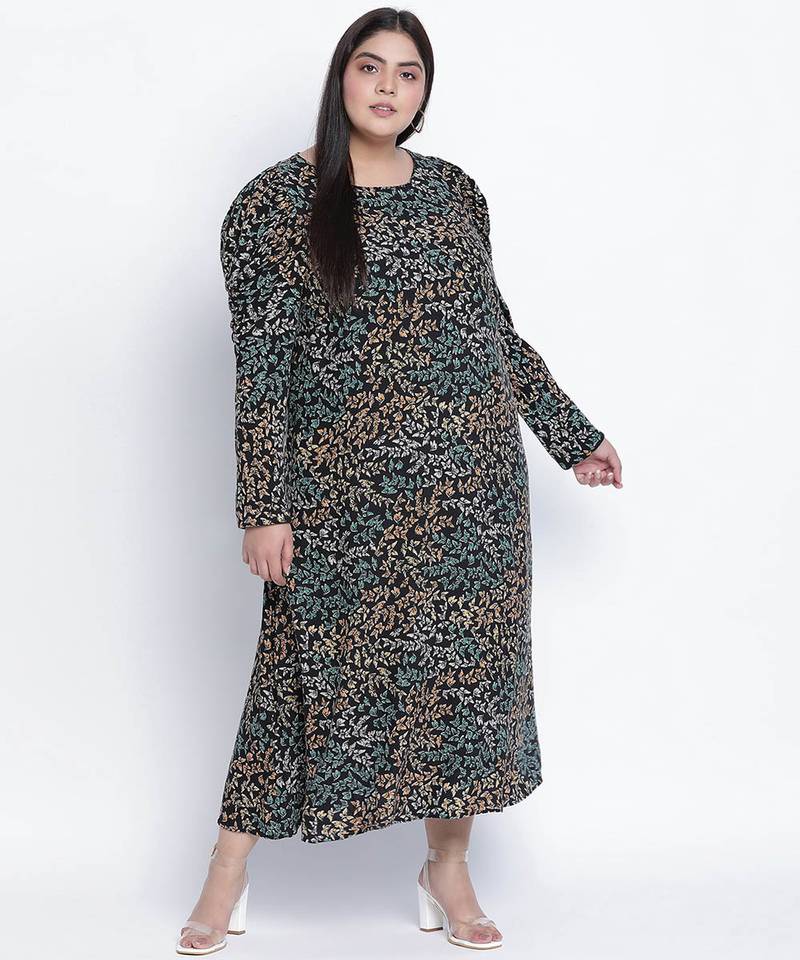 Gazzing multicolor animal printed plus size dress