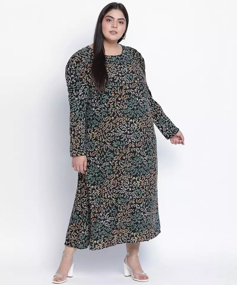 Gazzing multicolor animal printed plus size dress