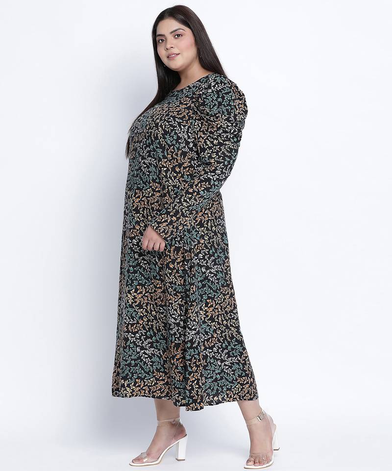 Gazzing multicolor animal printed plus size dress
