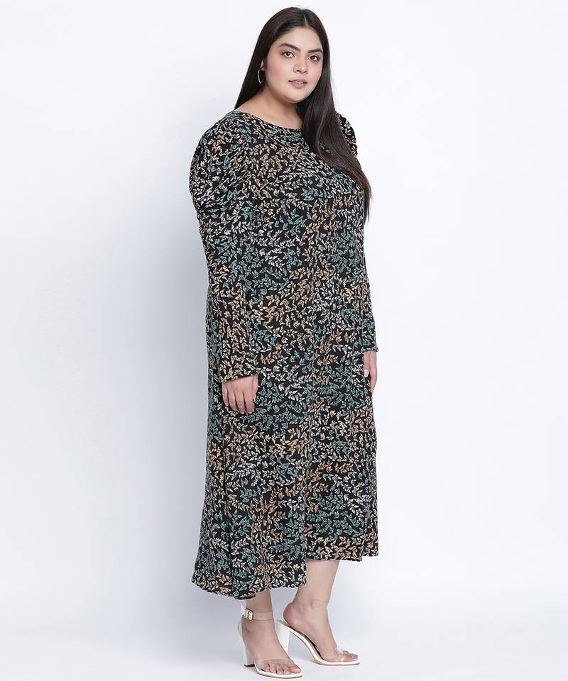Gazzing multicolor animal printed plus size dress