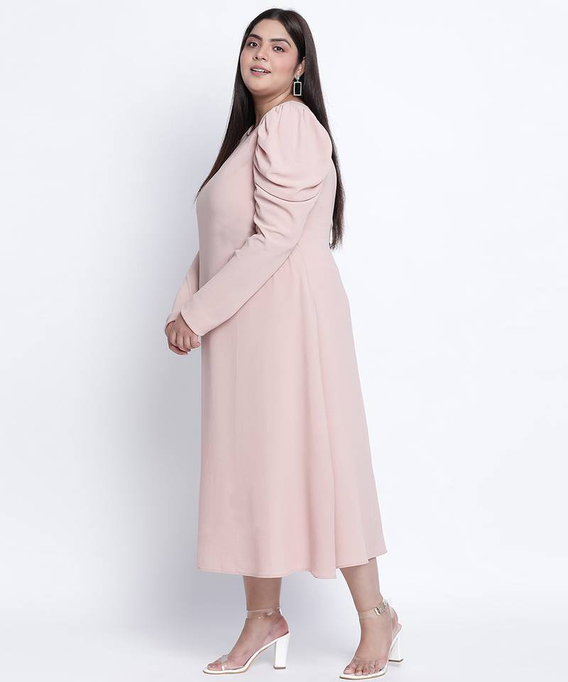 Bizzarie peach bon-bon moss plus size dress