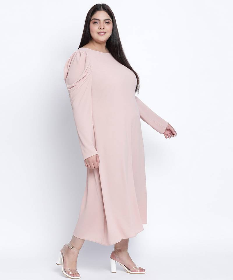 Bizzarie peach bon-bon moss plus size dress