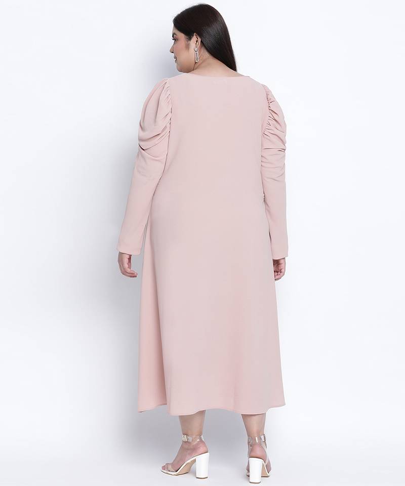 Bizzarie peach bon-bon moss plus size dress