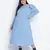 Dolphin Poly Dobby blue plus size dress