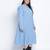 Dolphin Poly Dobby blue plus size dress