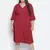 Pipa rust-red plus-size women dress.