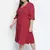 Pipa rust-red plus-size women dress.