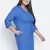 Dolphin solid blue plus size women dress