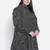 Jabllic black floral printv button down plus size dress