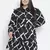 Lavish black check print button-down plus size dress