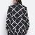 Lavish black check print button-down plus size dress