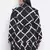 Lavish black check print button-down plus size dress