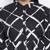 Lavish black check print button-down plus size dress
