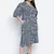 Lazzing Blue animal print button- down plus size women dress