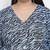 Lazzing Blue animal print button- down plus size women dress