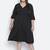 Paradise  solid black plus size women dress