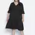 Paradise  solid black plus size women dress
