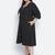Paradise  solid black plus size women dress