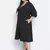 Paradise  solid black plus size women dress