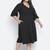 Paradise  solid black plus size women dress