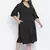 Paradise  solid black plus size women dress