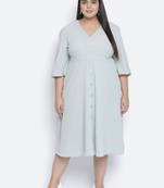 Pazzara light grey plus-size women's dress.