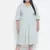 Pazzara light grey plus-size women's dress.