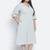 Pazzara light grey plus-size women's dress.