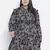 Precious floral print button-down plus size women dress