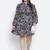 Precious floral print button-down plus size women dress