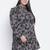 Precious floral print button-down plus size women dress