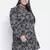 Precious floral print button-down plus size women dress