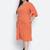 Razzing solid orange plus size women dress.