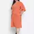 Razzing solid orange plus size women dress.