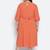 Razzing solid orange plus size women dress.