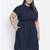 Razzy navy blue  elasticated plus size women dress