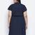 Razzy navy blue  elasticated plus size women dress